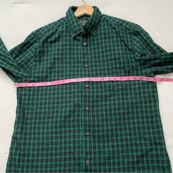 Green & Navy Blue Checkered Flannel - Picture 8 of 10